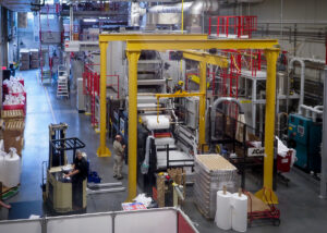 NWI's Spunbond and Hydroentangling Pilot Lab in production.