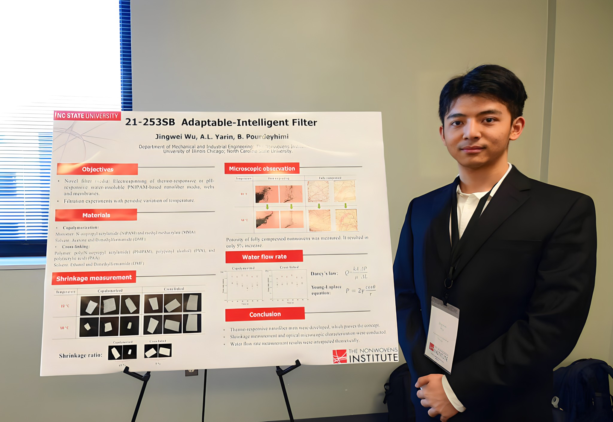 Jingwei Wu, The Nonwovens Institute, NC State University