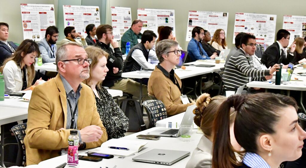 IAB attendees listening to a presentation